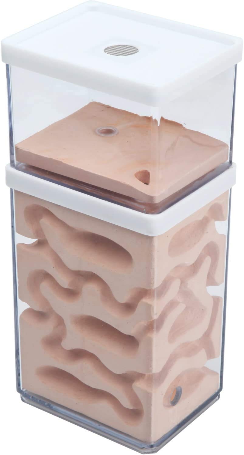 aleawol Ant Nest Farm Natural Gypsum, Transparent Ant Formicarium World House Feeding Box for Observing Habits Science Experiment Gift