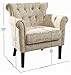 Homelegance Barlowe Vintage Print Fabric Accent Chair, Beige