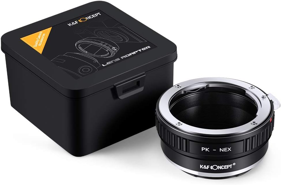 K&F CONCEPT PK to NEX Lens Mount Adapter, Compatible with Pentax K Mount Lens and Compatible with Sony Alpha E Mount Cameras