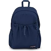 JanSport Lounge Pack &ndash; Large Main Compartment, Dual Water Bottle Pockets, Front Drawcord Pocket, Padded Laptop Sleeve, Navy