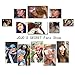 JOJO'S SECRET Oversized Square Sunglasses Metal Frame Flat Top Sunglasses JS009 (Gold/Transparent Red+Gold/Pink, 2.48)