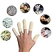 Evridwear Cotton Finger Cots Cotton Cushion 20PCS for Cracked Skin, Eczema, Calluses, Moisture Wicking, Finger Protection for Men & Women (Short Length)