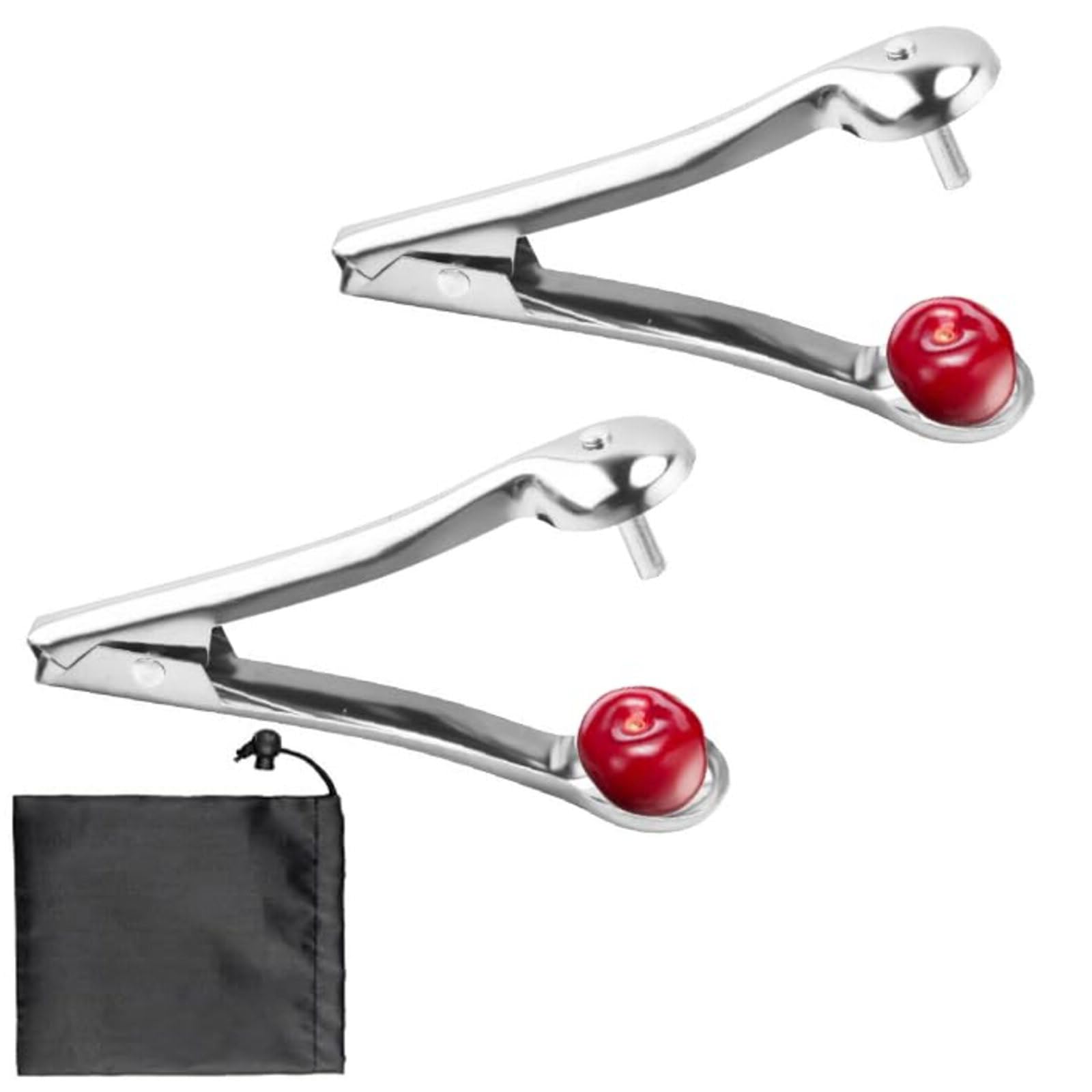 2pcs Cherry Pitter Tools, Olive Pitter,Stainless Steel Seed Remover Portable Core Olive Stoner Pitting Tool for Kitchen Hawthorn Red Date Jujube Cherry Pitter