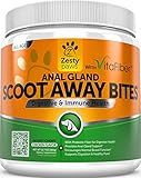 Scoot Away Soft Chews for Dogs - With Digestive Enzymes & Prebiotics + VitaFiber & Pumpkin + Dandelion Root for No Scoots - Anal Gland Sac & Bowel Support - For Dog Gas & Constipation - 90 Chew Treats