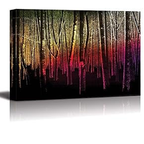 Vibrantly Colored Forest Entrance