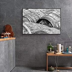 Floating Framed Canvas Wall Art for Living Room, Bedroom Black and White Landscape Canvas Prints for Home Decoration Ready to Hang - 16x24 inches