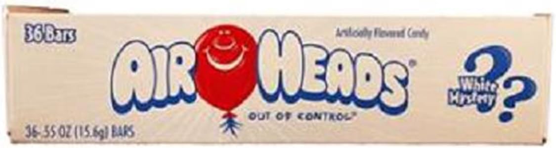 Product Of Airheads, Changemaker White Mystery, Count 36 (0.55 oz) - Sugar Candy / Grab Varieties & Flavors