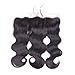 ALLRUN Hair Body Wave 3 Bundles With Frontal(16 18 20 +14 Lace Frontal) Brazilian Body Wave Human Hair Bundles with Ear to Ear Lace Frontal Unprocessed Virgin Hair Extensions Natural Color