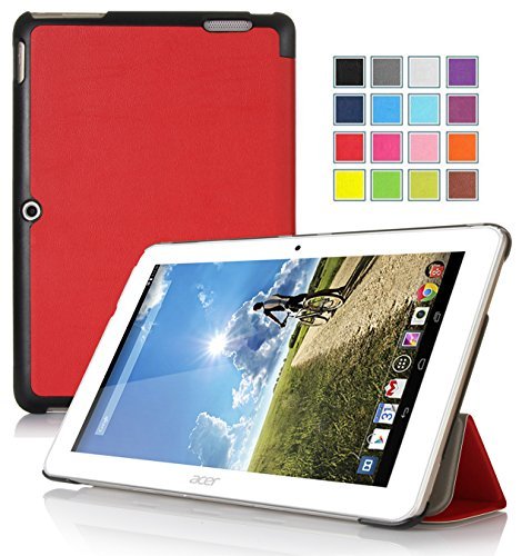 VSTN Â® Acer Iconia Tab 10 A3-A20 ultra-thin Smart Cover Case, Only fit Acer Iconia Tab 10 A3-A20 tablet (Smart case, Red)