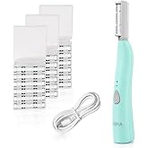 SPA SCIENCES - SIMA Patented Dermaplane Razor for Women Face | Painless 2-in-1 Facial Exfoliation &amp; Peach Fuzz Hair Removal, Anti-Aging, 3 Speeds, Rechargeable, 19 Weeks Treatment