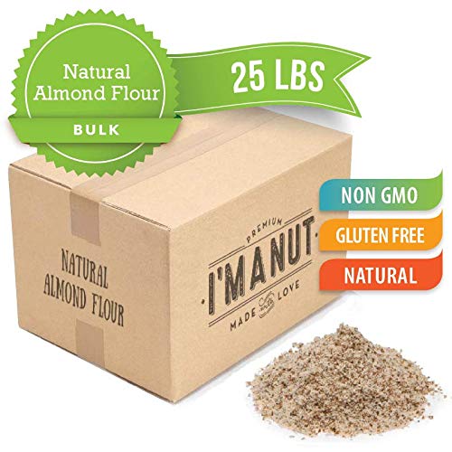 UNBlanched Natural Almond Flour Great for Paleo and Keto Diet, Grain and Gluten Free, Certified Kosher, 25 lbs By I'm A…