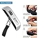 WECOME Luggage Scale 110lb Electronic Balance Digital Postal Luggage Hanging Scale with Rubber Paint Handle