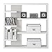 Homestar 6 Shelf Storage Bookcase in White