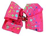 JoJo Siwa Large Cheer Hair Bow (Paint Splatter Pink)