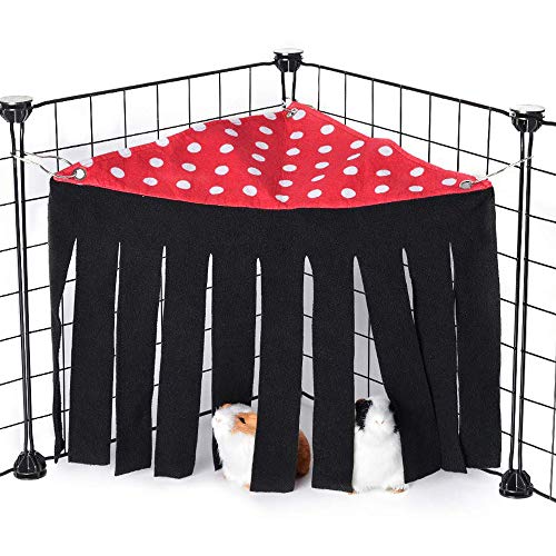 ASOCEA Small Animal Hamster Tent Hammock Pet Hideout Cage Corner Toy Accessories Hut Nest Bed Habitat Decor for Guinea Pig Chinchilla Hedgehog Rat Squirrel Ferret Dwarf Bunny