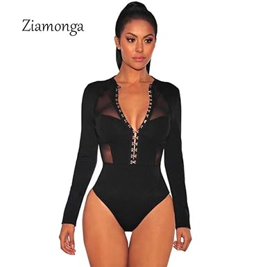 black bodycon bodysuit