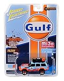Jeep Cherokee XJ Gulf #4 Off Road with Roof Rack and Accessories Light Blue and Orange Limited Edition to 3,600 Pieces Worldwide 1/64 Diecast Model Car by Johnny Lightning JLCP7152