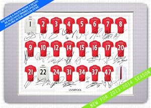 MOUNTED LIVERPOOL 2013-2014 NEW SEASON ALL SQUAD TEAM ...