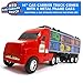 Big Mo's Toys Boys Truck - Transport Carrier Truck with Detachable Cab & Trailer and 6 Cars - Boy Gift Toy