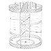 SONGMICS Large Makeup Organizer 360 Degree Rotating Cosmetic Storage Countertop with Adjustable Shelves, for Brushes Lipsticks Cleaners, Clear UJMU15T