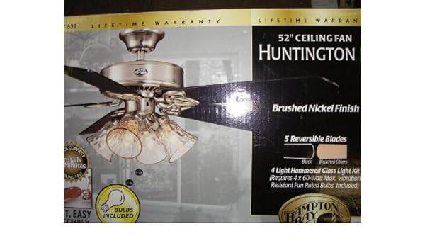 52 Ceiling Fan Huntington Iii Brushed Nickel Finish Ceiling Fans