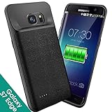 NEWDERY Samsung Galaxy S7 Edge Battery Case Slim, 5000mAh Rechargeable Extended Charging Phone Case Compatible Galaxy S7 Edge(Black)