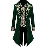 Apocrypha Mens Medieval Steampunk Tailcoat Victorian Prince Jacket Frock Coat