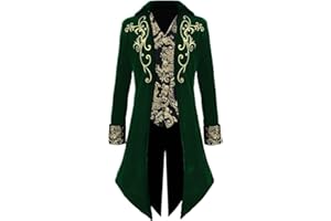Apocrypha Mens Medieval Steampunk Tailcoat Victorian Prince Jacket Frock Coat