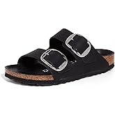 Birkenstock Women's Arizona Big Buckle Sandals, Black, 5 Medium US
