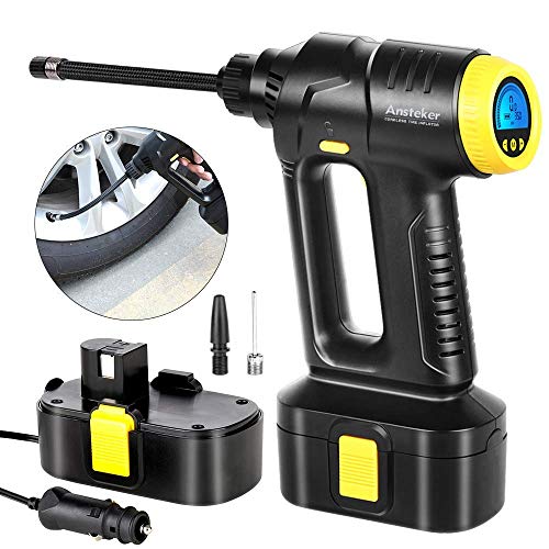 Cordless Air Compressor, Ansteker Portable Tire Inflator, Hand Held Air
