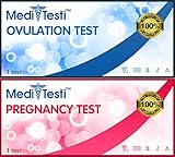 MediTesti™ Ovulation & Pregnancy Test - Includes 50 Ovulation Test Strips (LH Test) & 25 Early Pregnancy Test Strips (hCG Test)