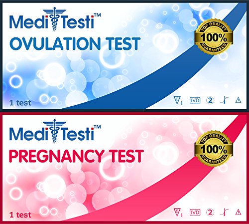 MediTesti™ Ovulation & Pregnancy Test - Includes 50 Super Sensitive Ovulation Test Strips (LH 