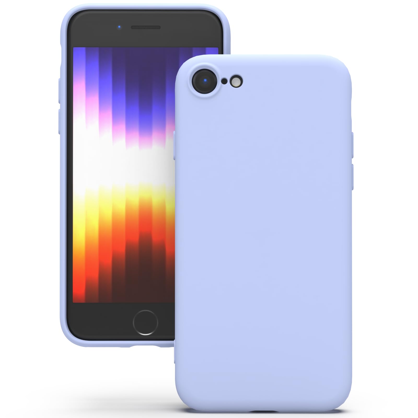 YATWIN Silicone Case for iPhone SE 2020/2022, iPhone 8/7, Soft-Touch, Shockproof, DustProof, Antiskid Apple Phone Cover for iPhone SE 2nd 3rd Generation - Lilac — image 1
