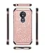 BENTOBEN Compatible with Moto G7 Power Case, Moto G Power 7th gen Case, Moto G7 Supra Case, Glitter 2 in 1 Shockproof Soft TPU Hard PC Protective Case for Motorola Moto G7 Power/G7 Supra, Rose Gold