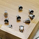 WEFOO Pack of 20 Antique Silver Tone Jingle Bell Charms Pendants for Jewelry Making