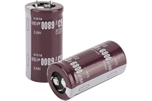Mavaol 2pcs 63V 6800uF Electrolytic Capacitor 25 × 50mm 105℃