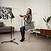 Crafty Gizmos Deluxe Adjustable Folding Music Stand with Carrying Bag (Yellow)