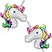 Rainbow Unicorn Balloons Birthday Backdrop – Large, Pack of 2 | Mylar Foil Balloon Decorations Supplies Kit | Great for Unicorn Themed Bday Party Favor, Baby Shower, Home Office Décor