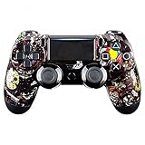 eXtremeRate Scary Party Bomb Front Housing Shell Faceplate for Playstation 4 PS4 Slim PS4 Pro Controller (JDM-040)