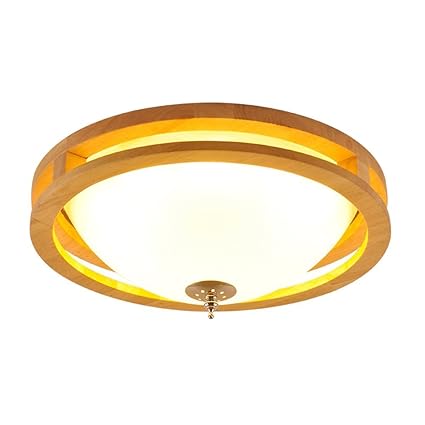 Amazon Com Dididd Ceiling Light Nordic Led Round Warm Wood Art