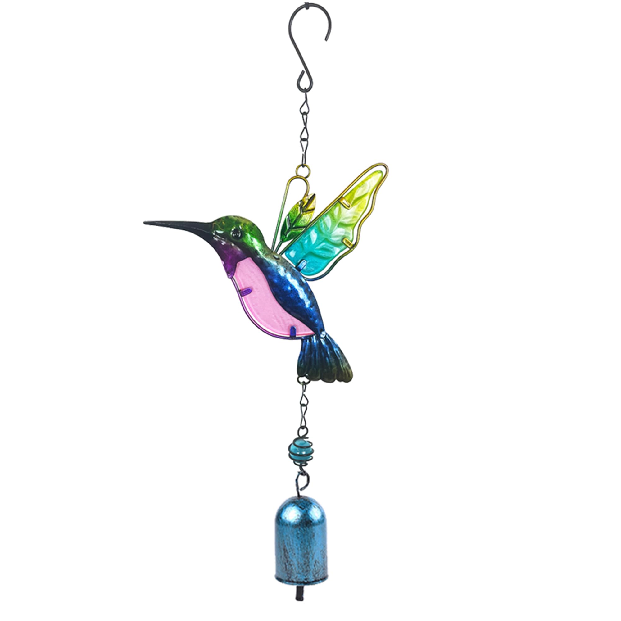 Photo 1 of Wind Chimes Hummingbird, Garden Small Wind Chime for Home, Party, Festival Decor, Glass Garden Valentines Day Gift Decoration Indoor/Outdoor, Lifelike Hummingbird Bell Deep Tone Style
