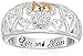 Disney Silver Plated Crystal You'll Forever Be My Minnie with Rose Gold Accent Ring, Size 7