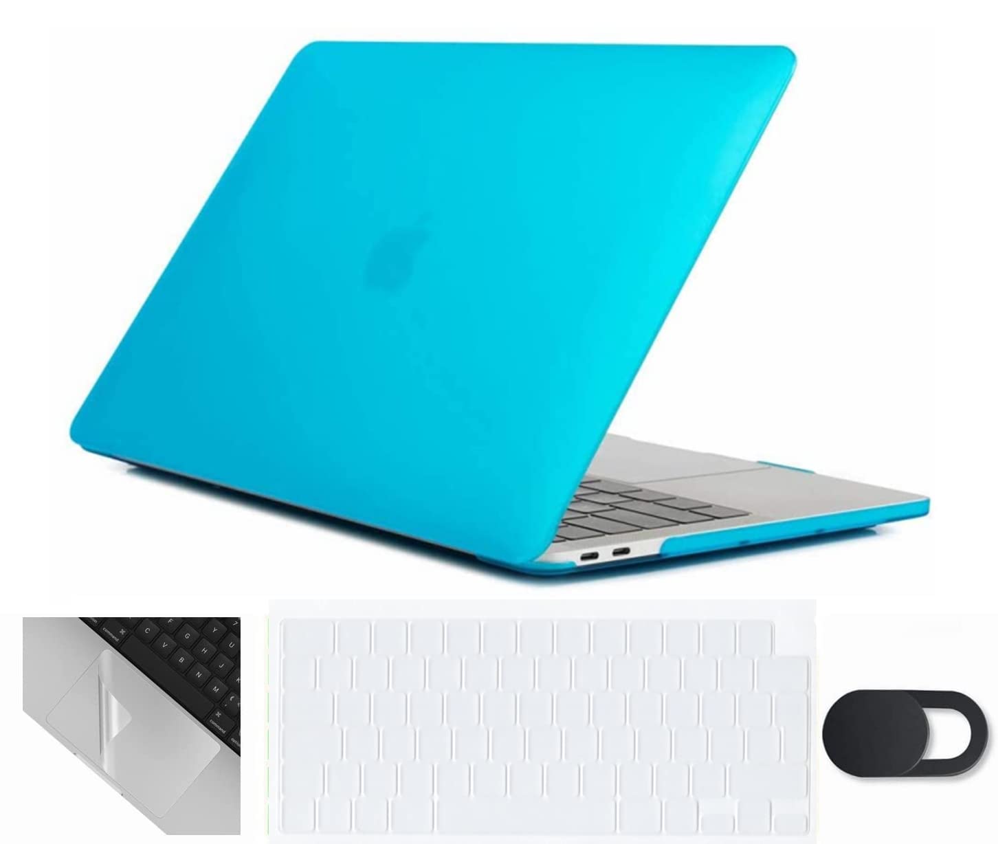 Se7enline Compatible with MacBook Pro Case 14 inch 2021/2022/2024 2023 M4 M3/M2/M1 A2918/A2992 A3112 A3401/A2779/A3434 Hard Shell Case with Keyboard Skin & Touchpad Protector & Webcam Cover,Aqua Blue