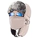 mysuntown Winter Hats for Women Men Trapper Ushanka Hat with Ear Flaps Warm Russian Bomber Hats for Cold Weather Khaki