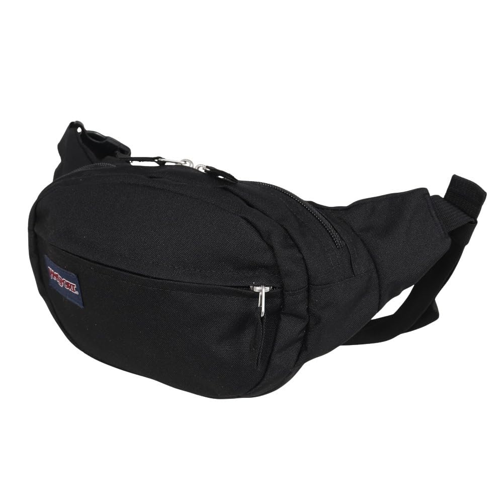 JanSport Fifth Avenue Waist Bag in Black - One Large Main Compartment with Adjustable Belt and Zipped Front Pocket - 6 x 12.5 x 4