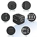 Travel Adapter, AMDISI 4 x Power Types, 4x USB Ports, Worldwide Adapter With US/AUS/UK/EU Plug,Works in 150 Countries(Black)