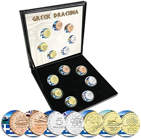 Greek Drachma 10 Drachmas 7 Cu-Ni Coin Set - Greece 2015