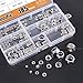 Keadic 185Pcs 304 Stainless Steel Metric Nylon Insert Lock Nut Assortment Kit - 7 Sizes: M3 M4 M5 M6 M8 M10 M12