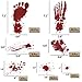 Begleri Bloody Handprints Footprints Stickers Halloween Decorations 91 Pcs Red