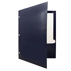 JAM PAPER Laminated Two Pocket Glossy 3 Hole Punch